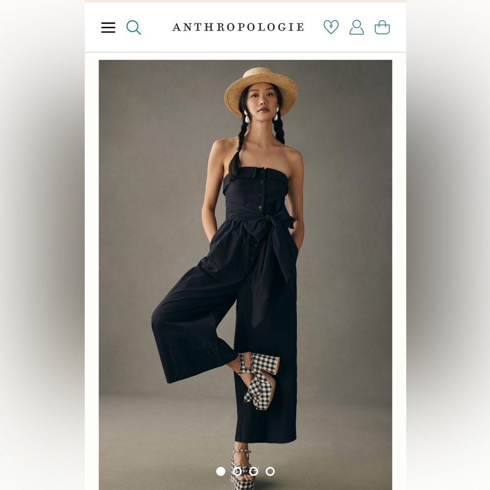 Maeve Button down Wide leg Jumpsuit
